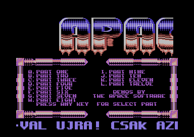 Main Menu